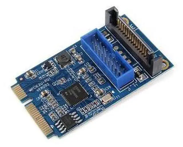 Alt view image 4 of 6 - MINI PCI-E to USB3.0 Adapter Card Mini PCIE to 20Pin/19Pin Expansion Card