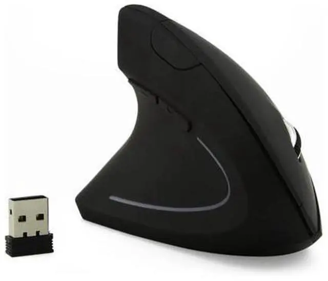 Main image of Left Handed Mouse, Ergonomic 2.4GHz Vertical Optical Wireless Mouse with USB Receiver DPI (800/1200/1600) for PC Computer Laptop Macbooks,Cordless Mice Specially for Lefty Left-handers(black)
