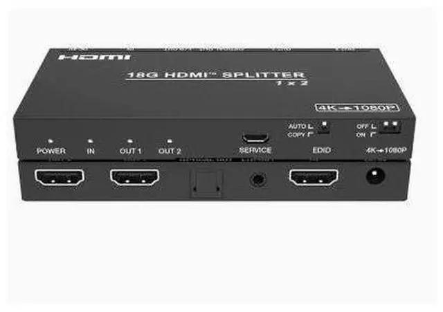 Main image of Professional audio and video converter, distributor, network extensioner, digitalized operating room expert,1x2 4K60 HDMI Distributor with Audio De-Embedding and Video Scaling