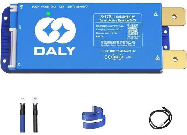 Main image of DALY Smart Active Balance BMS 150A 24V-60V 8S-17S Bluetooth incorporado con RS485 CAN placa de protección de batería PCB para batería Li-ion LifePO4 LTO