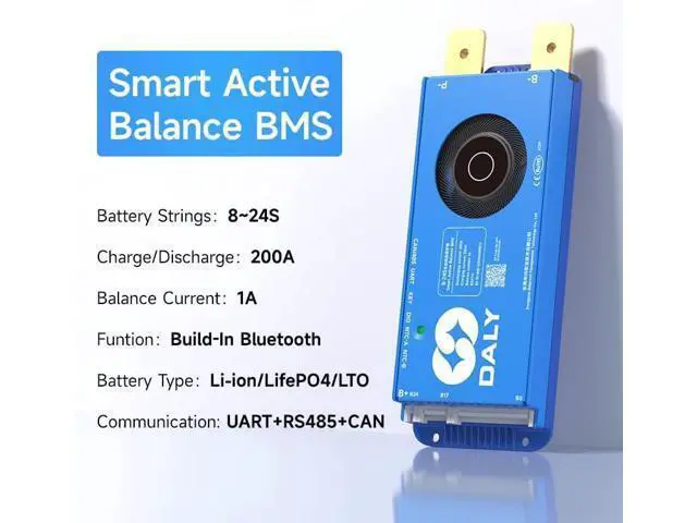 Alt view image 6 of 6 - DALY 150A 8S-24S 24V-84V Smart Active Balance BMS Bluetooth incorporado con RS485 CAN placa de protección de batería PCB para batería Li-ion LifePO4 LTO