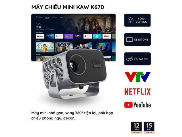 Alt view image 3 of 5 - A10 Projector High Definition Projector Android System