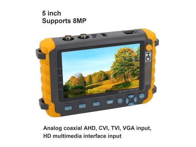 Alt view image 4 of 5 - 5 Inch CCTV Tester, 8MP VGA Input Analog Video Monitor AHD TVI CVI Camera Tester with UTP Cable Test Professional Network Cable Tester Ethernet Wire Tracer for Home Industrial