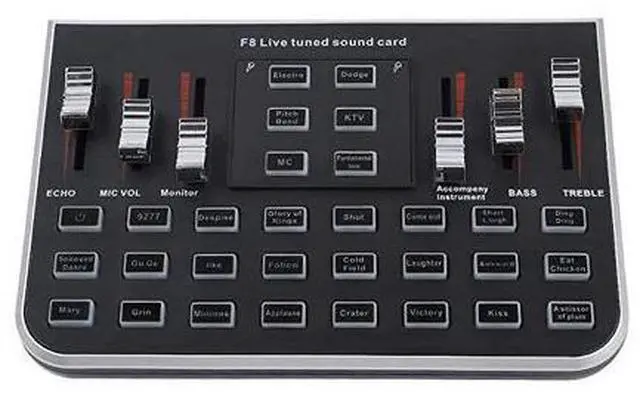 Main image of External Sound Card,USB Live Sound Card,with 4 Modes,23 Special Effects,3D Surround Sound Card Voice Converter Device,Suitable for Mobile Phone Live Microphone Karaoke,Etc.