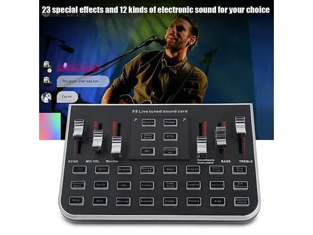 Alt view image 3 of 7 - External Sound Card,USB Live Sound Card,with 4 Modes,23 Special Effects,3D Surround Sound Card Voice Converter Device,Suitable for Mobile Phone Live Microphone Karaoke,Etc.