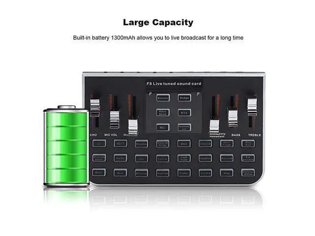 Alt view image 6 of 7 - External Sound Card,USB Live Sound Card,with 4 Modes,23 Special Effects,3D Surround Sound Card Voice Converter Device,Suitable for Mobile Phone Live Microphone Karaoke,Etc.