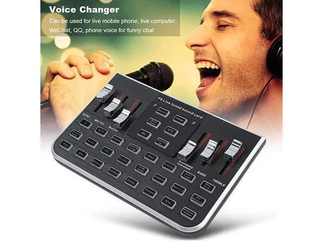 Alt view image 2 of 7 - External Sound Card,USB Live Sound Card,with 4 Modes,23 Special Effects,3D Surround Sound Card Voice Converter Device,Suitable for Mobile Phone Live Microphone Karaoke,Etc.