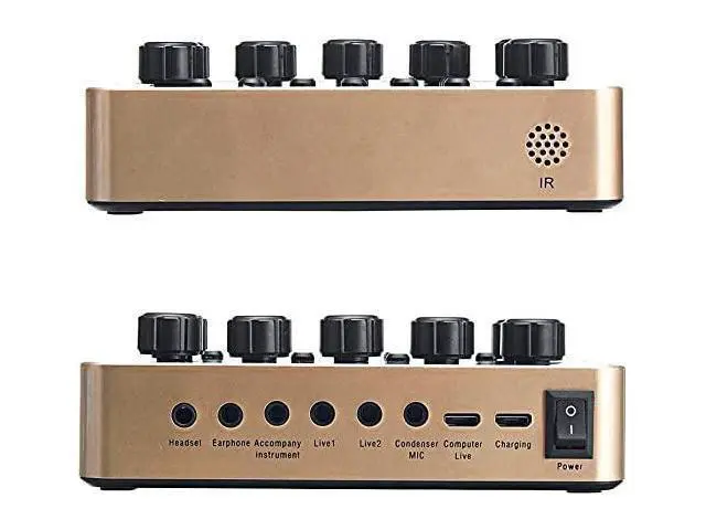 Alt view image 4 of 7 - Makeupart Live Sound Card, USB Singing Sound Card with Remote Controller, Portable Mini Sound Card Voice Changer Stereo Audio Mixer for Computer Mobile Phone Live Broadcast