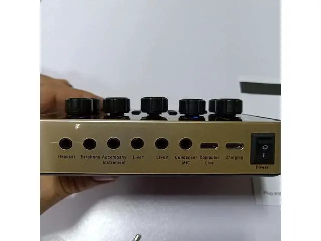 Alt view image 6 of 7 - Makeupart Live Sound Card, USB Singing Sound Card with Remote Controller, Portable Mini Sound Card Voice Changer Stereo Audio Mixer for Computer Mobile Phone Live Broadcast