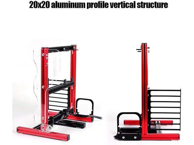 Alt view image 4 of 7 - DIY Computer Motherboard Case Rack, Motherboard Chassis Set, Creative Personality ATX/M-ATX/ITX Open Air Frame Chassis Bracket , Vertical Overclocking Open Aluminum Frame Chassis Rack(Red)