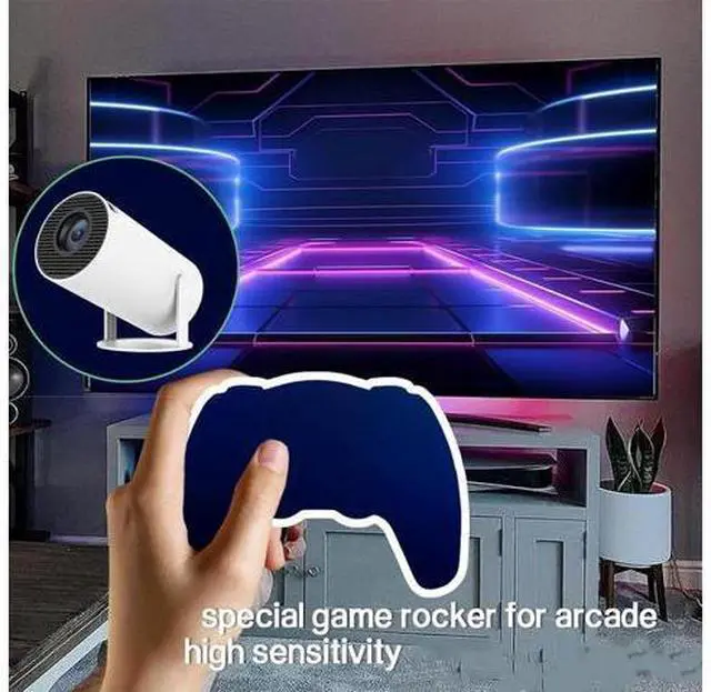 Alt view image 4 of 7 - Cinemaster Pro - 4k Smart Movie Projector, Lunoosh Projector, M300 Max Game Projector, M300 Max Video Game Projector, M300 Max Lcd Projector Retro Game, P30 Max Projector and Game