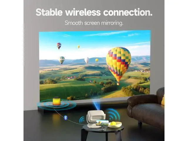 Alt view image 5 of 7 - Projector auto focus projector projector with wifi and bluetooth Portable projector projector with speaker mini projector HDMI USB Compatible with TV Stick Xbox Laptop for Indoor, Outdoor