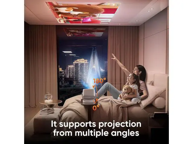 Alt view image 6 of 7 - Projector auto focus projector projector with wifi and bluetooth Portable projector projector with speaker mini projector HDMI USB Compatible with TV Stick Xbox Laptop for Indoor, Outdoor