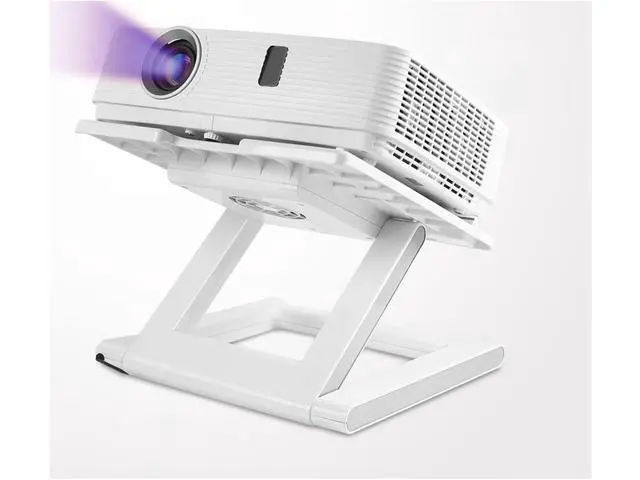Alt view image 5 of 7 - Gadpiparty Projector Mount Stand Desktop Projector Stand Home Cooling Projector Shelf Punch-Free Folding Projector Rack Portable Adjustable Projector Stands Projector Stand