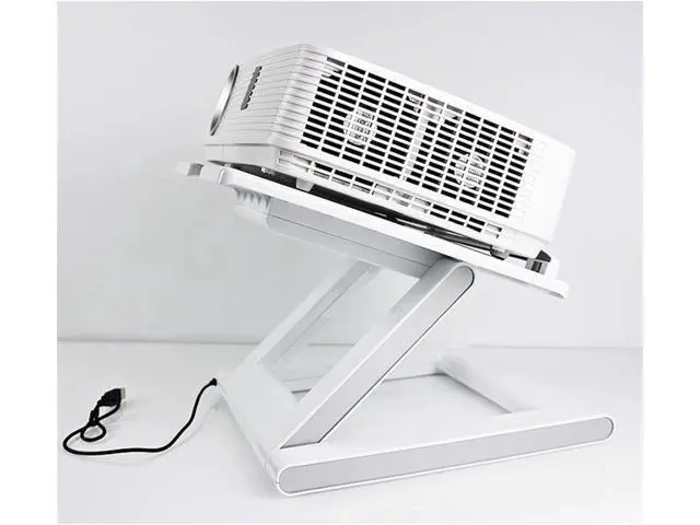 Alt view image 7 of 7 - Gadpiparty Projector Mount Stand Desktop Projector Stand Home Cooling Projector Shelf Punch-Free Folding Projector Rack Portable Adjustable Projector Stands Projector Stand
