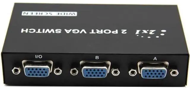 Main image of 2 in 1 Out 2 Port VGA Selector Box VGA/SVGA Manual Sharing Selector Switch Box Switcher Splitter for LCD PC Monitor
