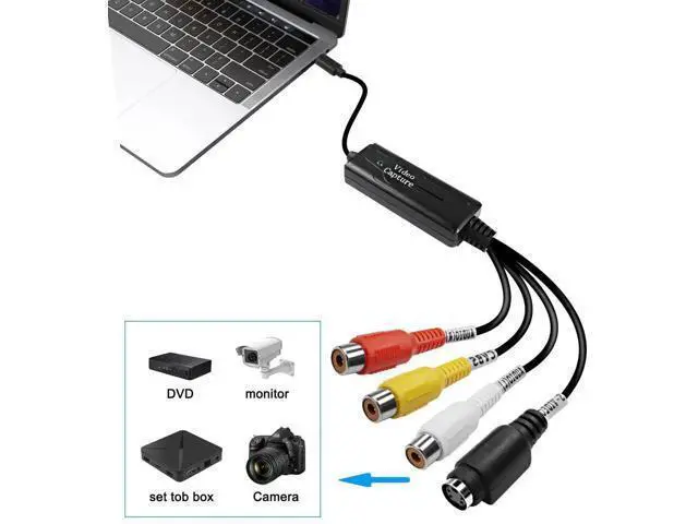 Alt view image 4 of 7 - RCA AV to USB C Converter - 1 Channel AV NTSC PAL Video S Video/Composite to USB Converter for Mobile Phone/PC
