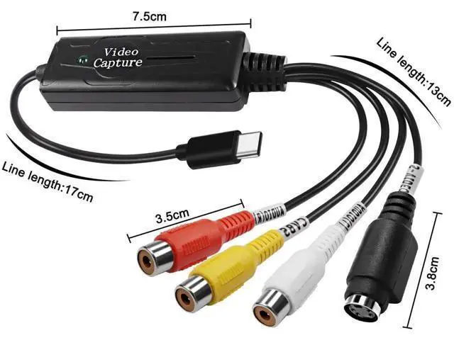 Alt view image 6 of 7 - RCA AV to USB C Converter - 1 Channel AV NTSC PAL Video S Video/Composite to USB Converter for Mobile Phone/PC