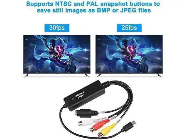 Alt view image 5 of 7 - RCA AV to USB C Converter - 1 Channel AV NTSC PAL Video S Video/Composite to USB Converter for Mobile Phone/PC