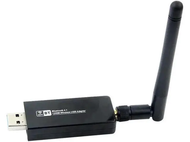 Alt view image 2 of 5 - 2IN1 Dual Band 1200Mbps Bluetooth 4.1 Wireless USB 3.0 Wifi Adapter 2.4G/5Ghz Realtek RTL8822BU Network Card Dongle w/Antenna