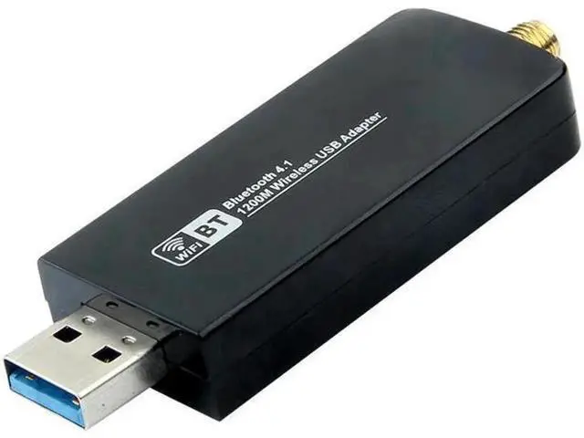 Alt view image 4 of 5 - 2IN1 Dual Band 1200Mbps Bluetooth 4.1 Wireless USB 3.0 Wifi Adapter 2.4G/5Ghz Realtek RTL8822BU Network Card Dongle w/Antenna