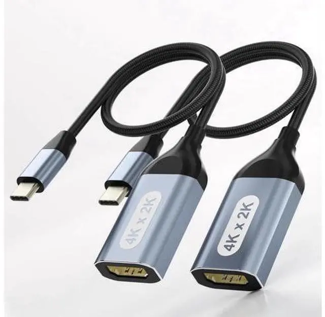 Main image of USB C to HDMI Adapter, Thunderbolt to HDMI Adapter 4K Cable, USB Type-C HUB for Laptop MacBook Pro/Air, iPhone16/15 Pro Max, Dell XPS, HP, Thinkpad, Etc. (2 Pack)