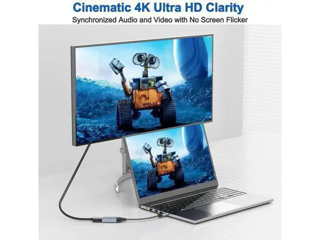 Alt view image 4 of 4 - USB C to HDMI Adapter, Thunderbolt to HDMI Adapter 4K Cable, USB Type-C HUB for Laptop MacBook Pro/Air, iPhone16/15 Pro Max, Dell XPS, HP, Thinkpad, Etc. (2 Pack)