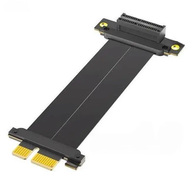 Main image of FOR PCI-E 4.0 X1 Riser Cable 90 Degree PCIE X1 Adapter PCIe Gen4 1X to 1X Extension Cable PCI Express Riser Card Ribbon Extender