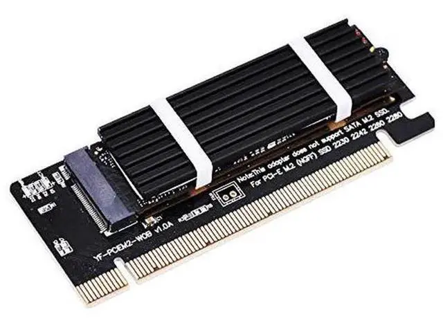 Alt view image 4 of 5 - NVME PCIe 4.0 Adapter, M.2 NVME SSD to PCI Express Adapter with Heat Sink, Only Support PCIe x16 Slot,Support M.2 SSD 2230 2242 2260 2280
