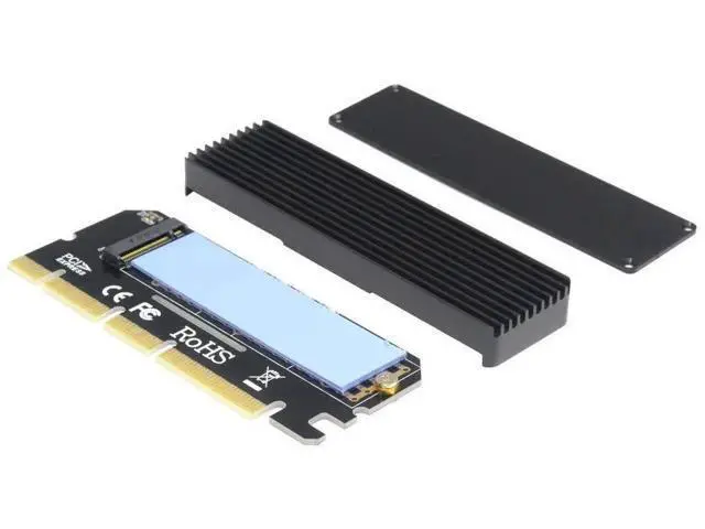 Alt view image 2 of 6 - NVME Adapter with Heat Sink, M.2 SSD Key M to PCI Express x4/x8/x16 Converter Expansion Card, Support 2230 2242 2260 2280, Compatible for Windows XP 7 8 10