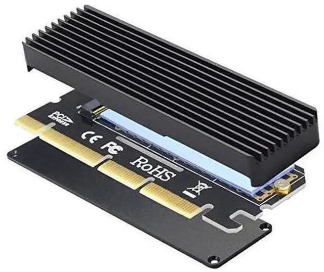 Main image of NVME Adapter with Heat Sink, M.2 SSD Key M to PCI Express x4/x8/x16 Converter Expansion Card, Support 2230 2242 2260 2280, Compatible for Windows XP 7 8 10