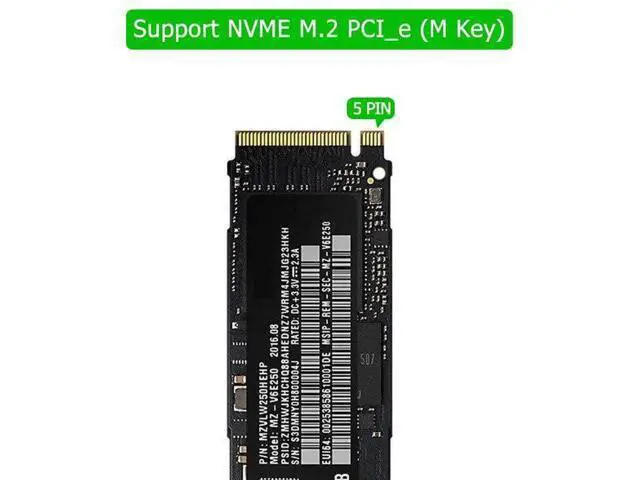 Alt view image 6 of 6 - NVME Adapter with Heat Sink, M.2 SSD Key M to PCI Express x4/x8/x16 Converter Expansion Card, Support 2230 2242 2260 2280, Compatible for Windows XP 7 8 10