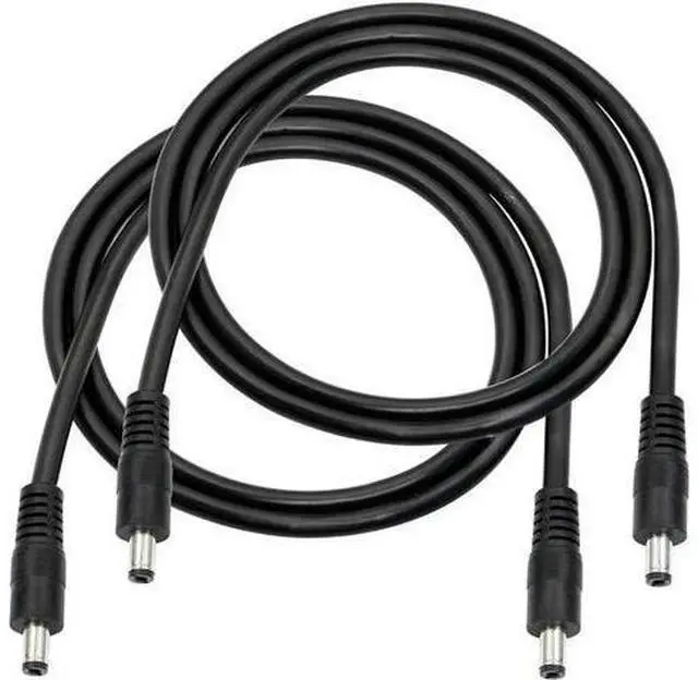 Main image of FOR 2pcs/lot DC to DC Cable,3FT 18AWG DC 5.5MM x 2.1MM Male to Male Plug Power Adapter Cable for LED, CCTV, Car, Monitors,etc(2 Pcs)