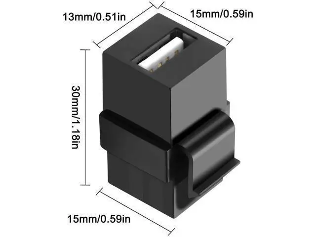 Alt view image 5 of 6 - USB B to USB A Panel Mount Adapter Keystone Insert Solderless Socket Connector USB2.0 Type B Female to Type A Female Keystone Coupler Wall Outlet Jack Adapter for PC Printer Scanner - 4PCS