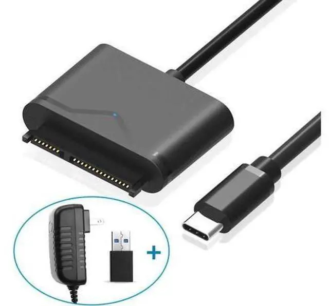 Main image of SATA to USB 3.0&Type-C, SATA III Cable Hard Drive Adapter Converter for Universal 2.5/3.5 SATA HDD/SSD Hard Drive Disk and SATA Optical Drive, Include 12V/2A Power Adapter, USB 3.0 Adapter