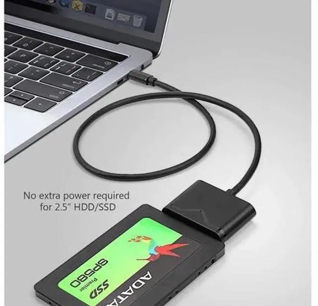 Alt view image 7 of 7 - SATA to USB 3.0&Type-C, SATA III Cable Hard Drive Adapter Converter for Universal 2.5/3.5 SATA HDD/SSD Hard Drive Disk and SATA Optical Drive, Include 12V/2A Power Adapter, USB 3.0 Adapter