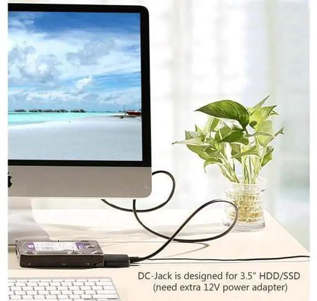 Alt view image 4 of 7 - SATA to USB 3.0&Type-C, SATA III Cable Hard Drive Adapter Converter for Universal 2.5/3.5 SATA HDD/SSD Hard Drive Disk and SATA Optical Drive, Include 12V/2A Power Adapter, USB 3.0 Adapter