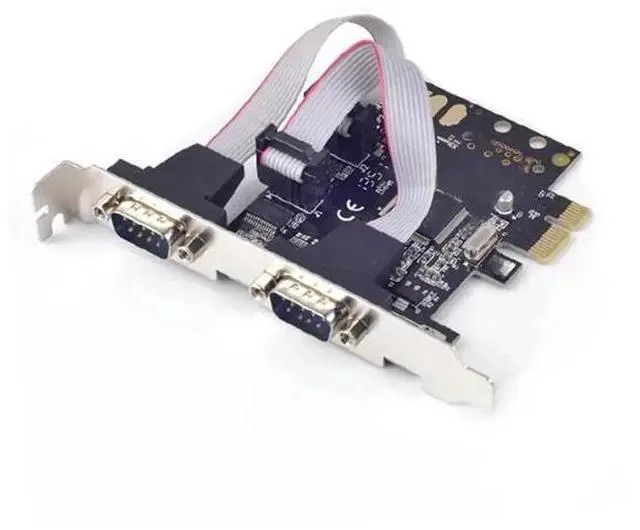 Main image of FOR PCIE 2 Port RS232 RS-232 Serial Port COM to PCI-E PCI Express Card Adapter Converter 2-port Serial Mcs 9922 win10