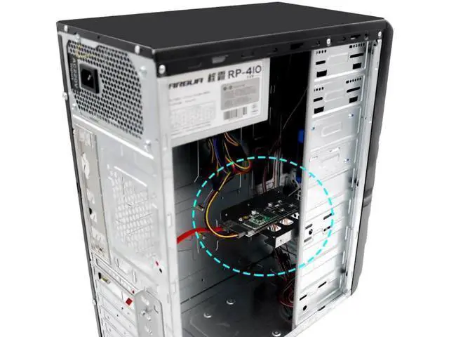 Alt view image 6 of 6 - M2 to SATA Adapter M.2 NGFF SATA SSD Raiser Expansion Card for 2230 2242 2260 2280mm M.2 Solid State Disk with 3.5" Bracket Tray
