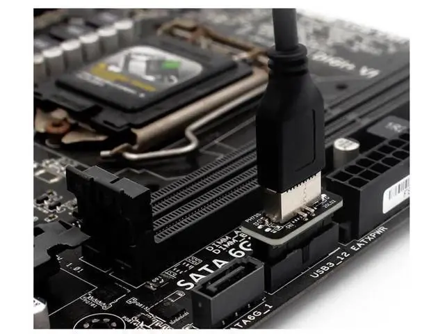 Alt view image 4 of 6 - USB 3.2 Gen 1 to USB 3.2 Gen 2 Header Adapter, USB 3.1 Type-E Key-A to USB 3.0 20 Pin Header Converter for Type C Motherboard (Vertical Type)