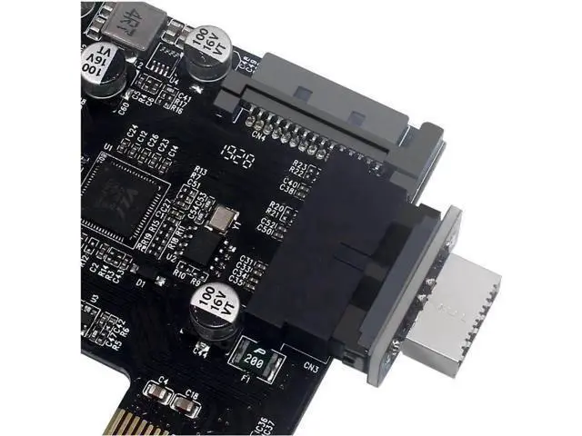 Alt view image 2 of 6 - USB 3.2 Gen 1 to USB 3.2 Gen 2 Header Adapter, USB 3.1 Type-E Key-A to USB 3.0 20 Pin Header Converter for Type C Motherboard (Vertical Type)
