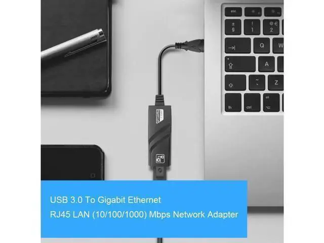 Alt view image 7 of 7 - USB to Ethernet Adapter USB 3.0 to 10/100/1000 Gigabit Ethernet LAN Network Adapter, Support Windows 10/8.1/8/7/Vista/XP for Desktop Laptop Apple MacBook Linux