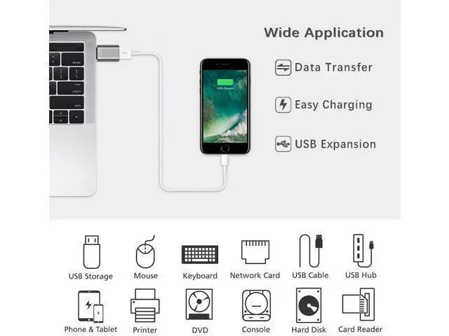 Alt view image 5 of 6 - USB C to USB Adapter 3.1 Gen 2, 10Gbps USB to USB C Adapter, USB-C Male to USB 3.0 A Female USB 3.2 Type C OTG Converter for MacBook pro Laptop PC iMac iPad air