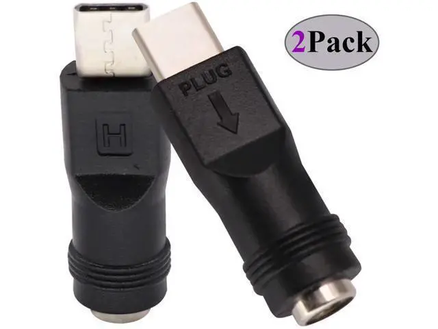 Alt view image 4 of 6 - Type C Power Adapter - 2Pack DC 5.5x2.1mm Female Connector for Type C USB Charging Device