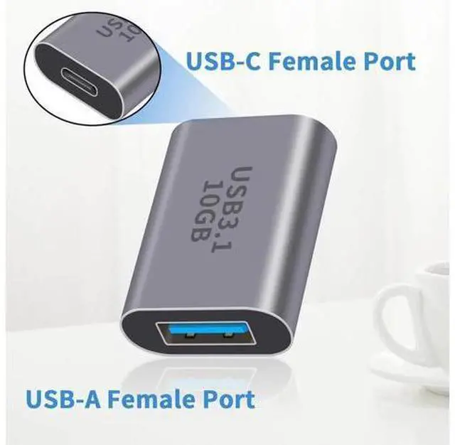 Alt view image 2 of 7 - USB C Female to USB Female Adapter 3.1 Gen2, 10Gbps Bi-Directional Type C to Type A Adapter OTG Adapter Support Data Sync and Charging for Laptop, PC, iPhone, MacBook Pro, Laptop