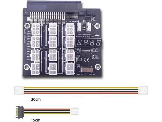 Alt view image 4 of 6 - Breakout Board for Dell PSU Server 750W 1100W 2000W Power Converter Board GPU Server Power Supply Board for Bitcoin Miner Mining