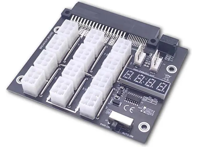 Alt view image 6 of 6 - Breakout Board for Dell PSU Server 750W 1100W 2000W Power Converter Board GPU Server Power Supply Board for Bitcoin Miner Mining