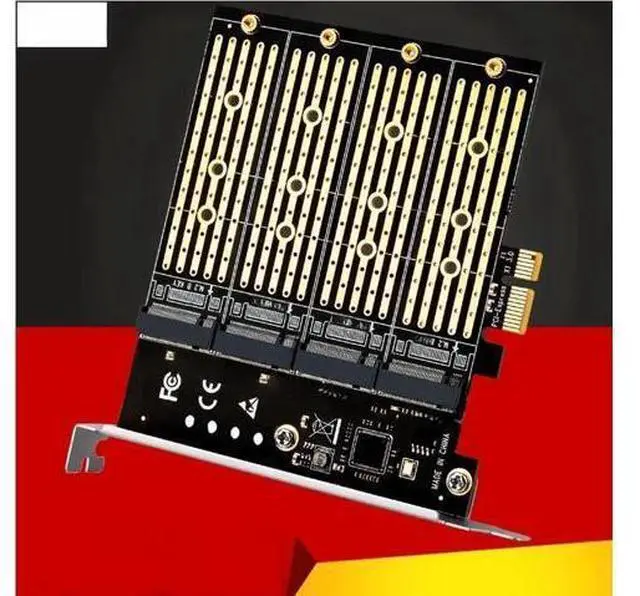 Main image of FOR Chia PCIE to M2 Adapter PCI Express X1 3.0 4 Ports B Key M.2 NGFF SATA SSD Adapter PCI-E M.2 Adapter Expansion Card Riser