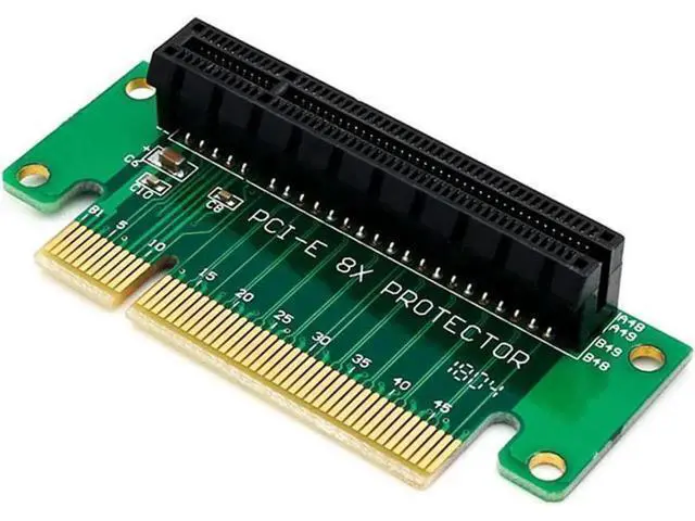 Alt view image 2 of 6 - PCI- Express 8X Riser Card 90-Degree Left-Angle Adapter Card 1U Height Computer Server PCIe Socket Adapter