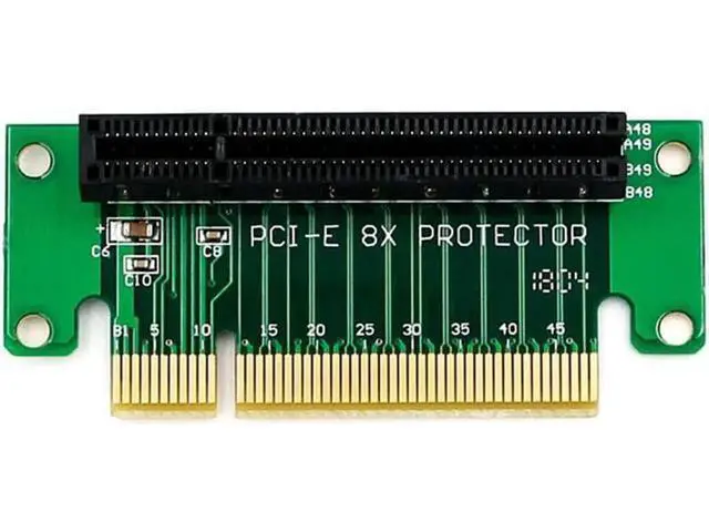 Alt view image 4 of 6 - PCI- Express 8X Riser Card 90-Degree Left-Angle Adapter Card 1U Height Computer Server PCIe Socket Adapter